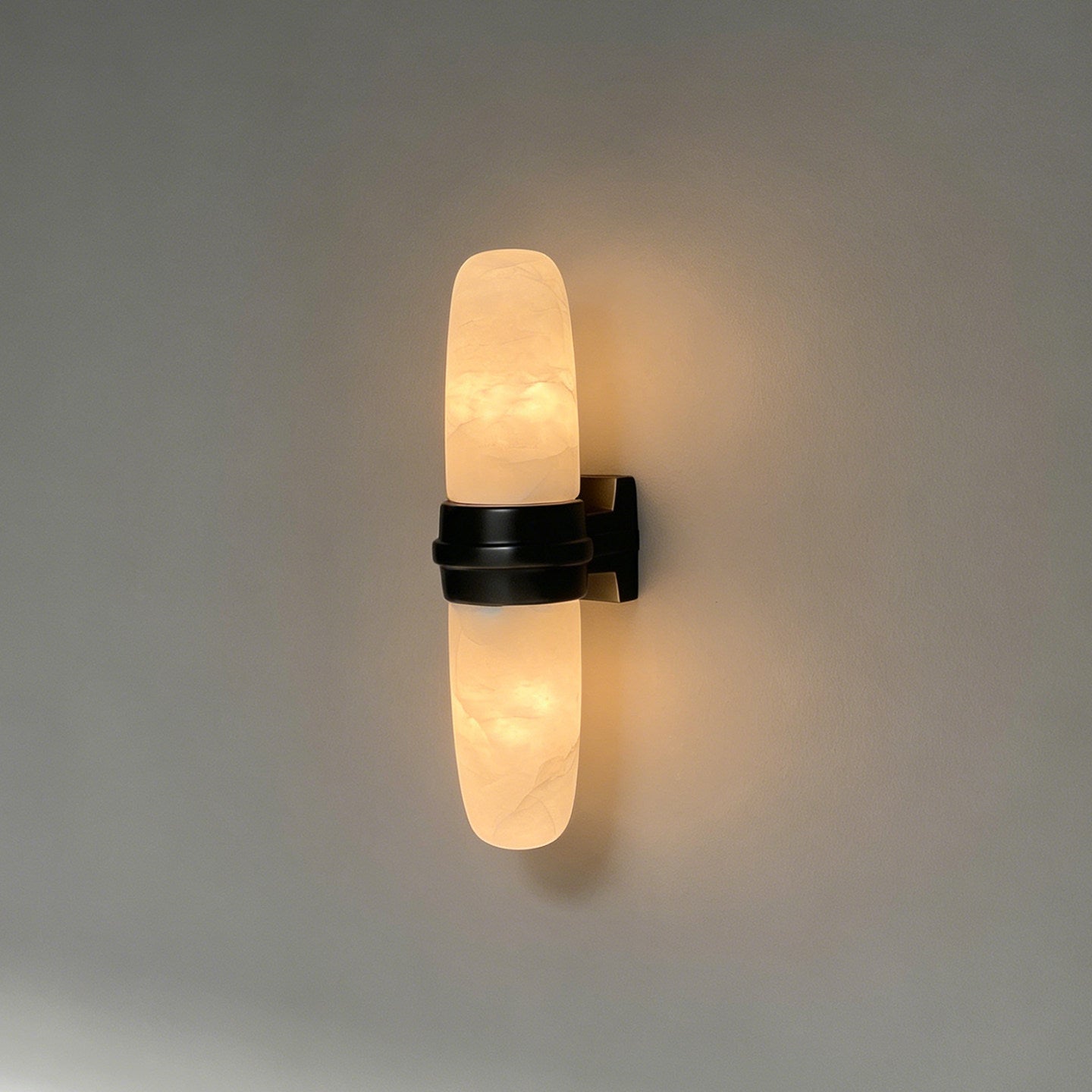 Slim Alabaster Vertical Tube Wall Sconce