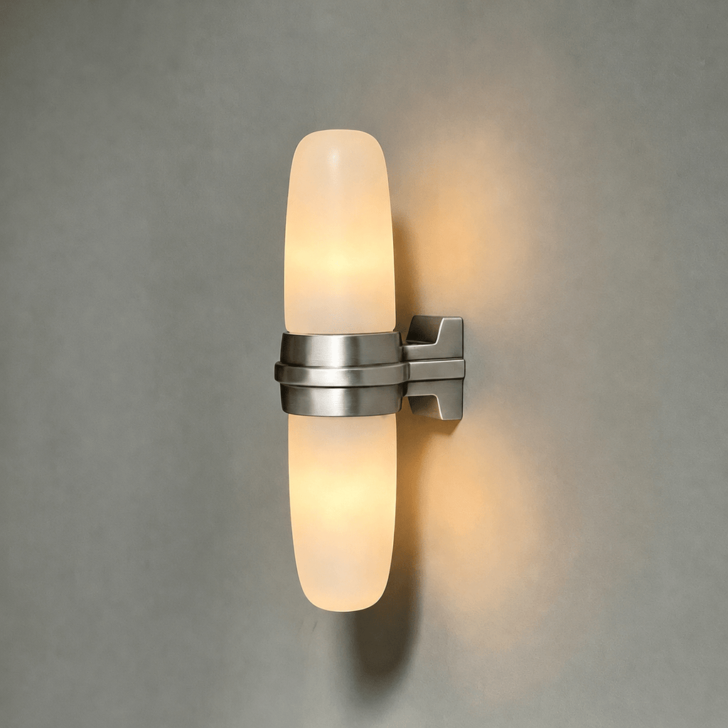 Slim Alabaster Vertical Tube Wall Sconce