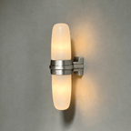 Slim Alabaster Vertical Tube Wall Sconce