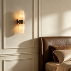Slim Alabaster Vertical Tube Wall Sconce