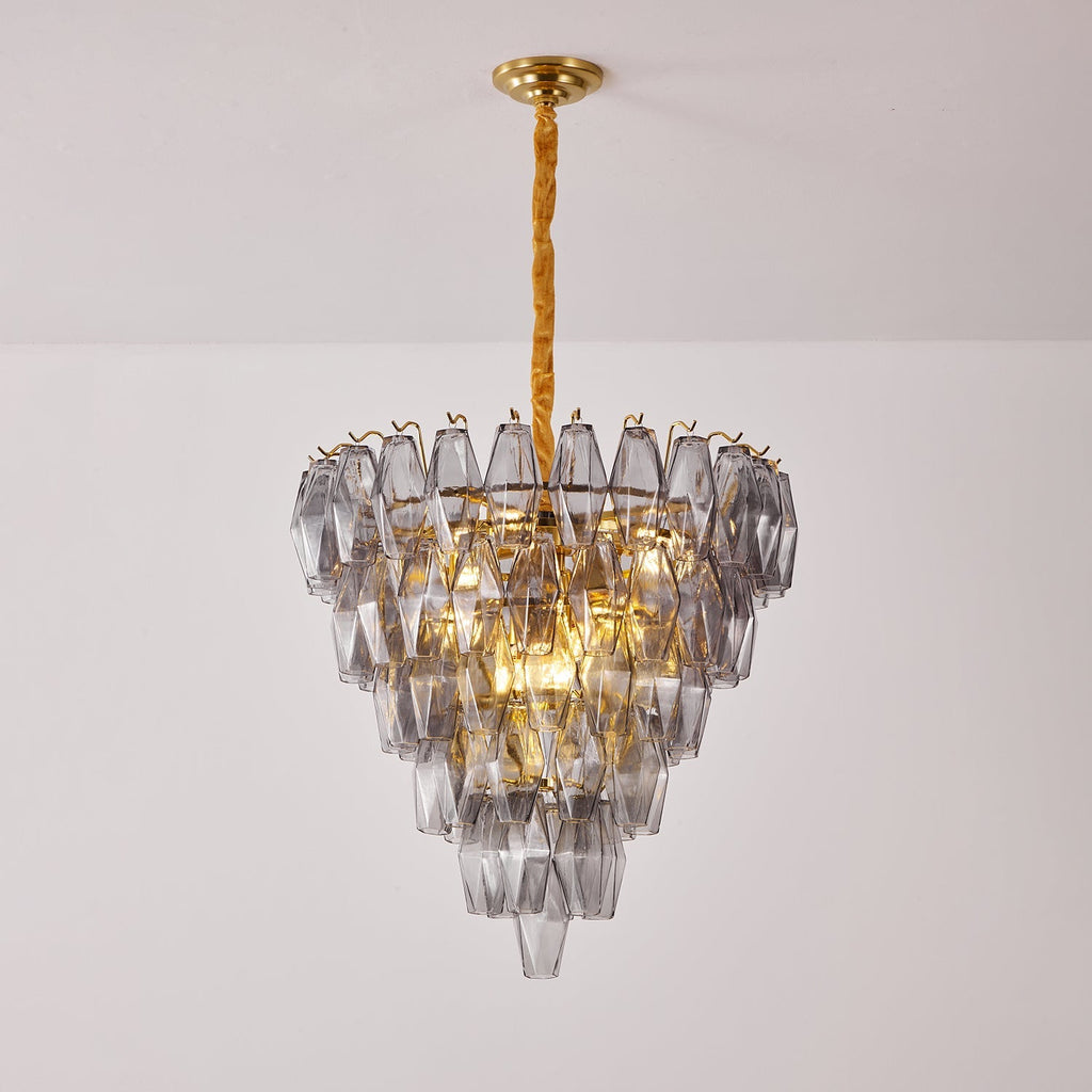 Premium Smoke Gray Empire Chandelier detail view