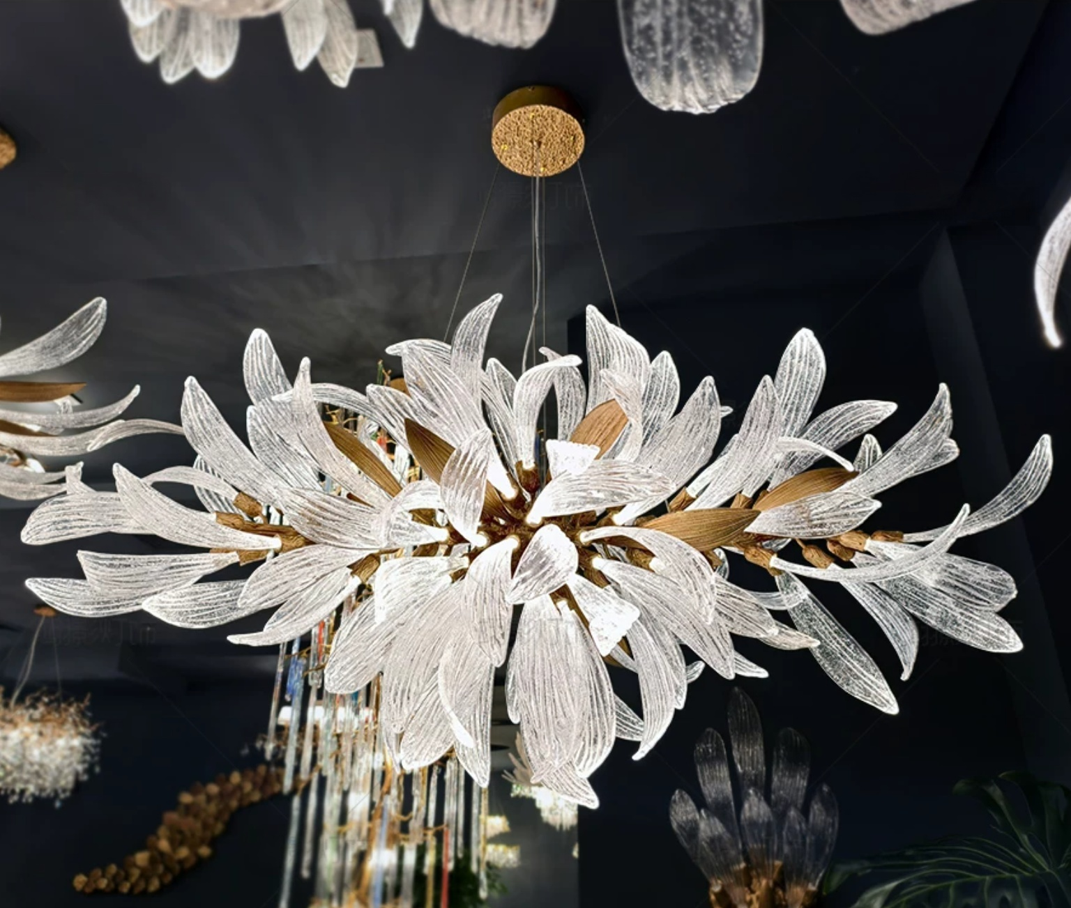 Dandelion Linear Glass Chandelier