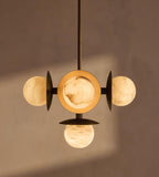 Snowflake Alabaster Orb Chandelier by Bling Lighting Studio