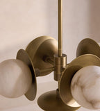 Snowflake Alabaster Orb Chandelier by Bling Lighting Studio