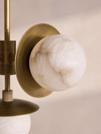 Snowflake Alabaster Orb Chandelier by Bling Lighting Studio