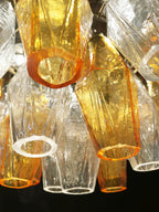 Spherical Murano Poliedri Amber Transparent Glass Chandelier product image