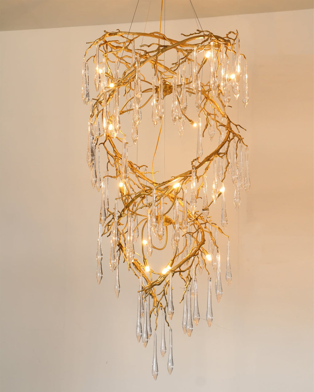 Spiral Branch Crystal Chandelier by Bling Lighting Studio