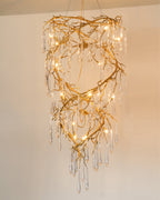 Spiral Branch Crystal Chandelier by Bling Lighting Studio