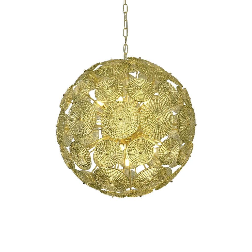 Sputnik Sphere Glass Disc Chandelier by Bling Lighting Studio