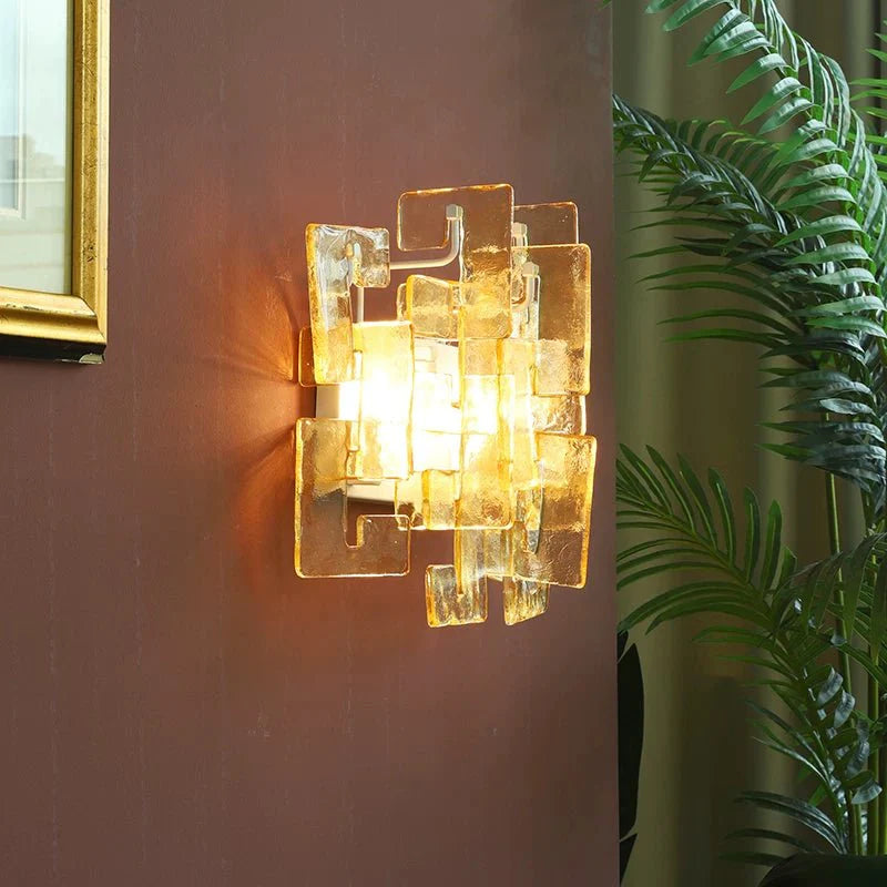 Stacked Murano Glass Wall Sconce