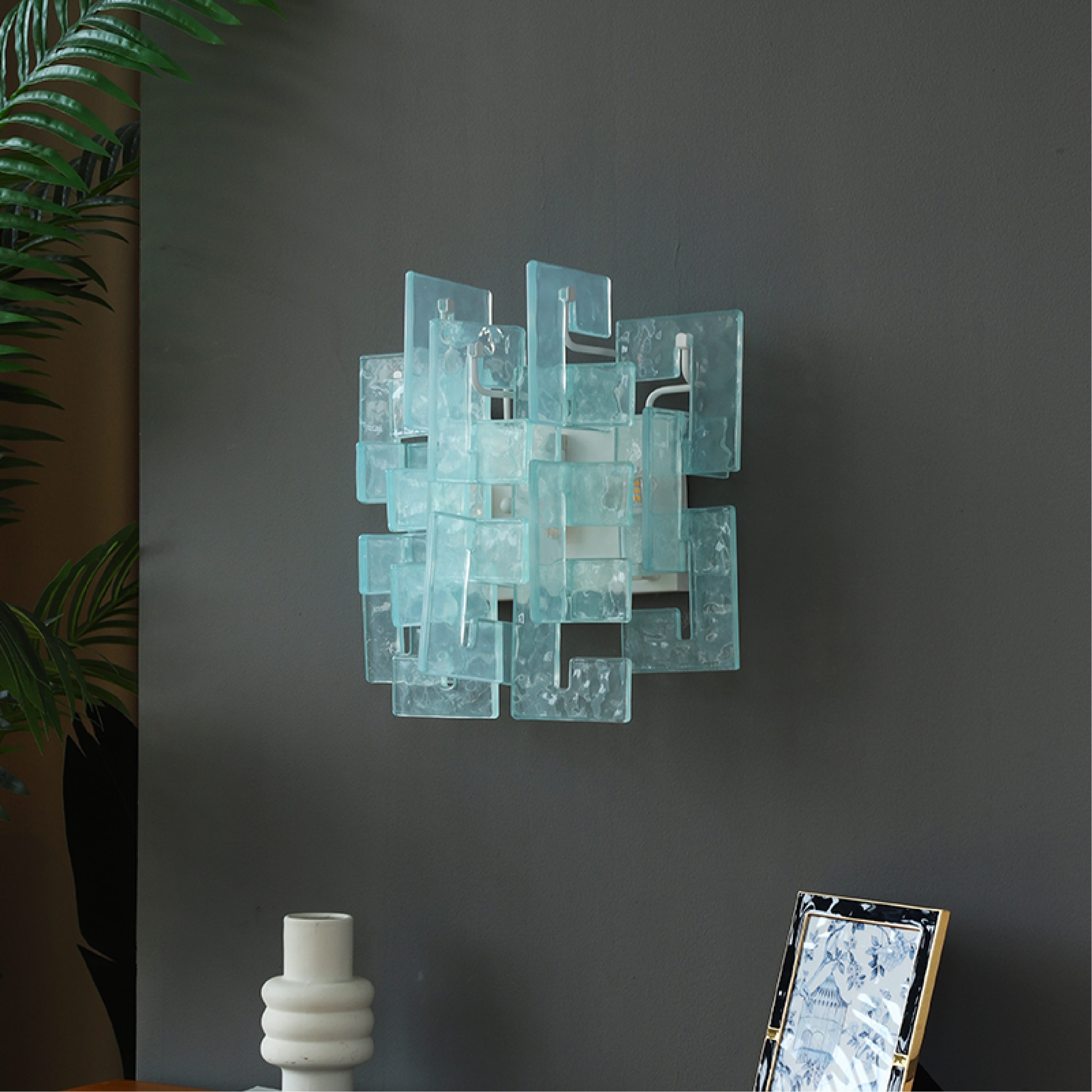 Stacked Murano Glass Wall Sconce