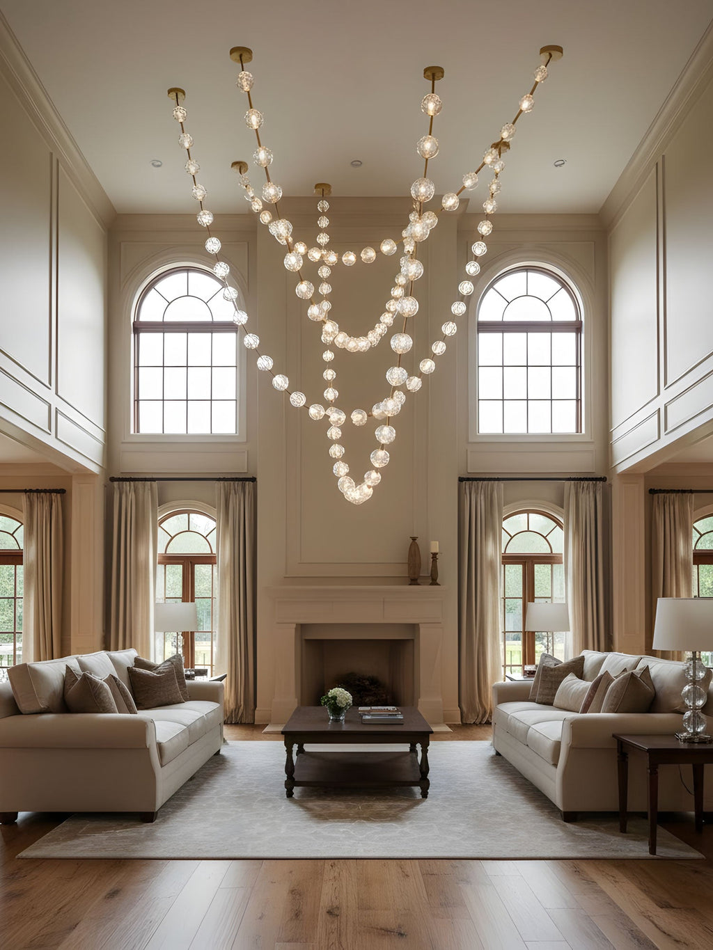 Strand Necklace Chandelier lighting by Bling Lighting Studio