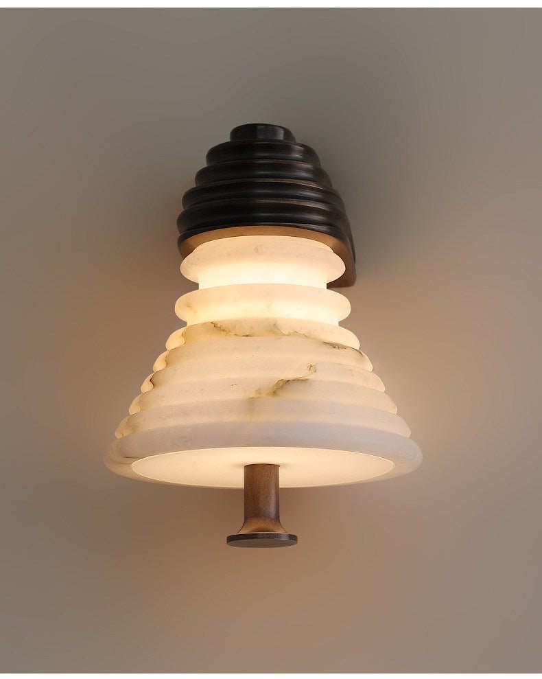 Strata Alabaster Wall Lamp by Bling Lighting Studio