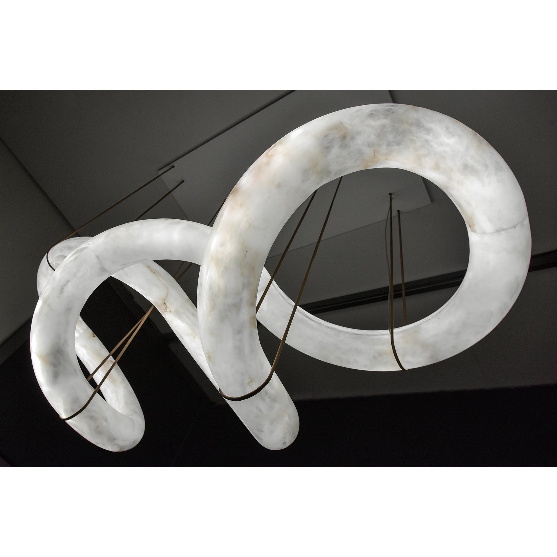 Streamlined Alabaster Pendant Lamp by Bling Lighting Studio