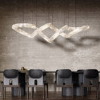 Streamlined Alabaster Pendant Lamp by Bling Lighting Studio