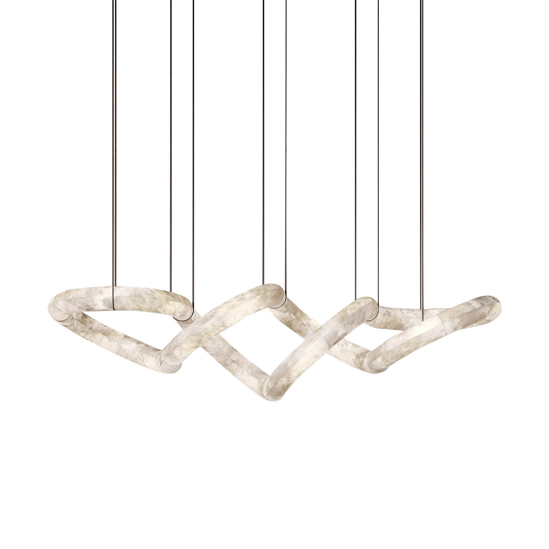 Streamlined Alabaster Pendant Lamp by Bling Lighting Studio