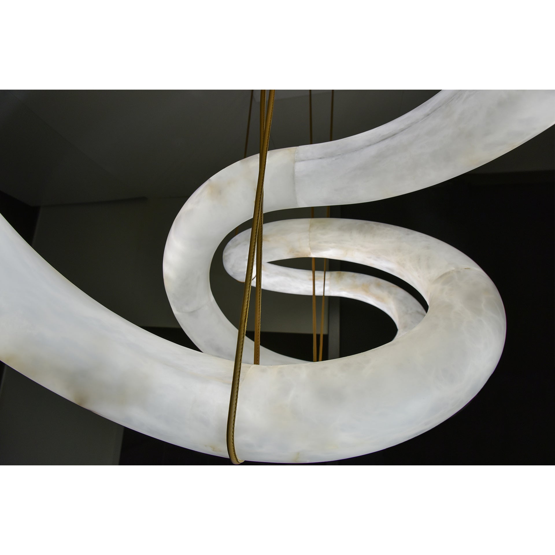Streamlined Alabaster Pendant Lamp by Bling Lighting Studio