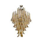 Stunning Murano Amber Glass Petals Chandelier by Bling Lighting Studio