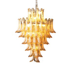 Stunning Murano Amber Petals Chandelier by Bling Lighting Studio