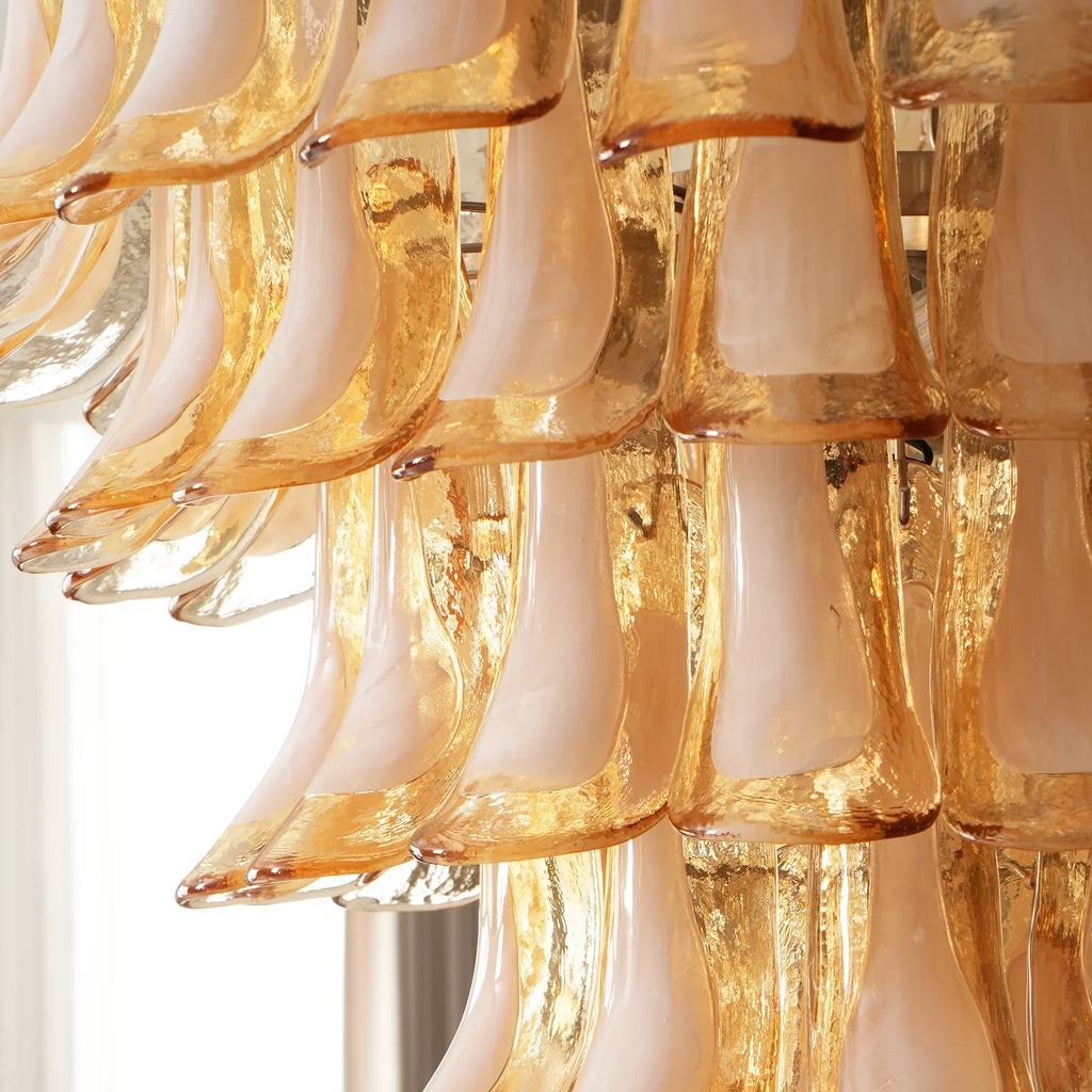 Stunning Murano Amber Petals Chandelier product image