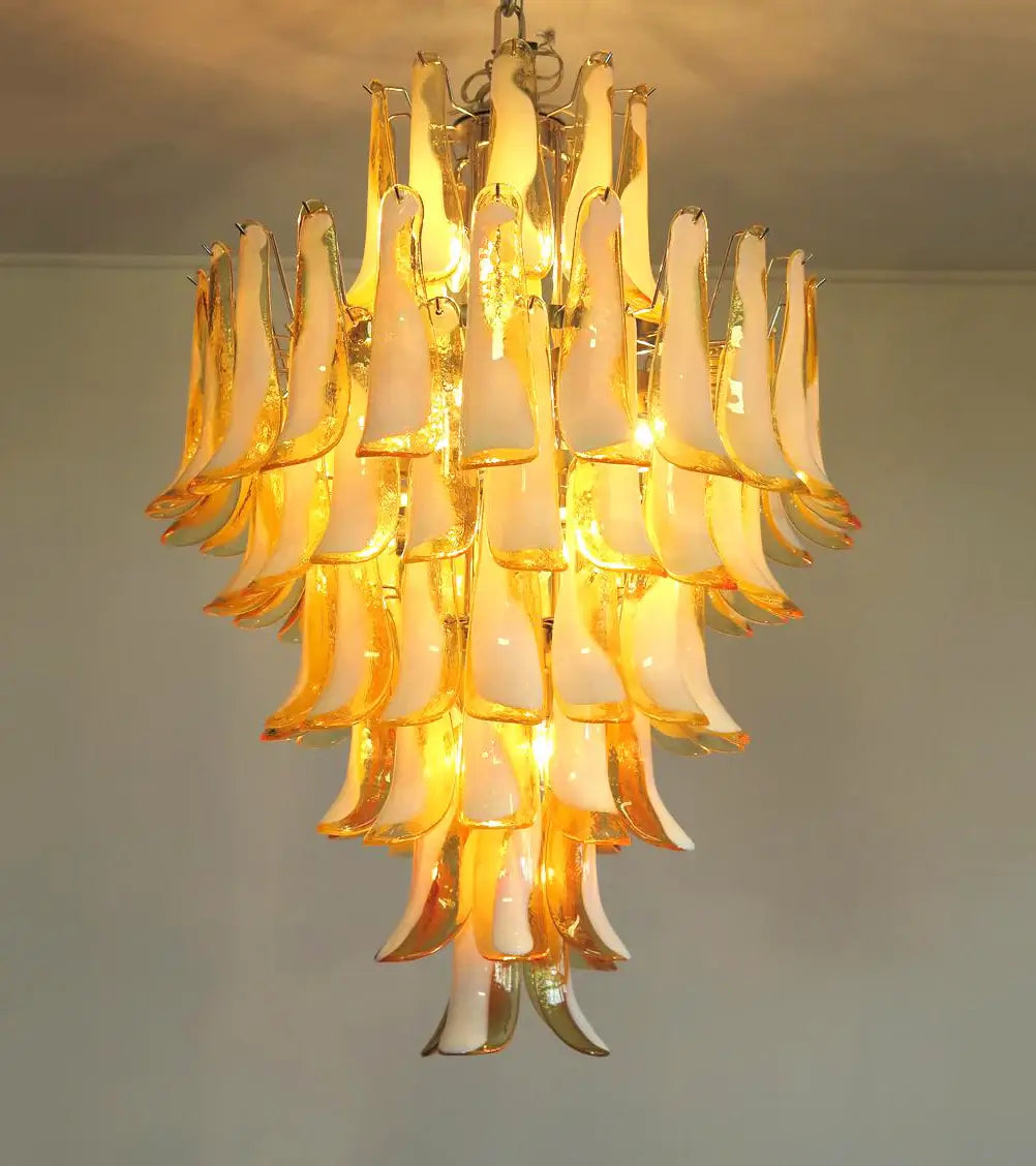 Stunning Murano Caramel Glass Petals Chandelier product image