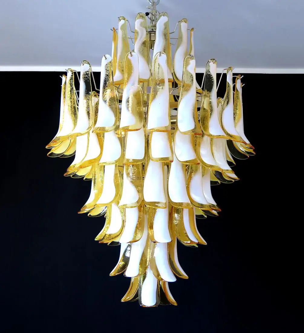 Stunning Murano Caramel Glass Petals Chandelier product image