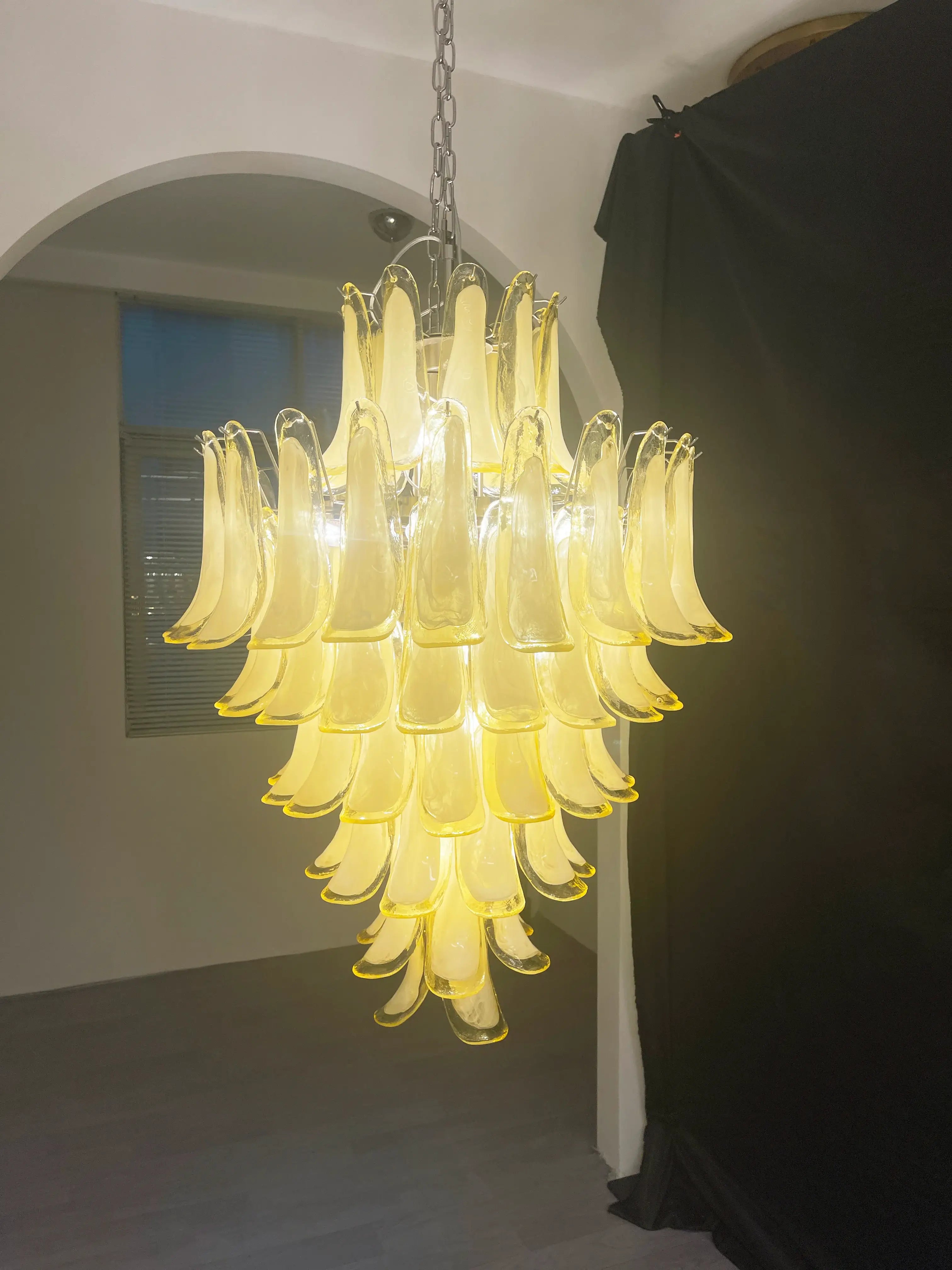 Stunning Murano Caramel Glass Petals Chandelier product image