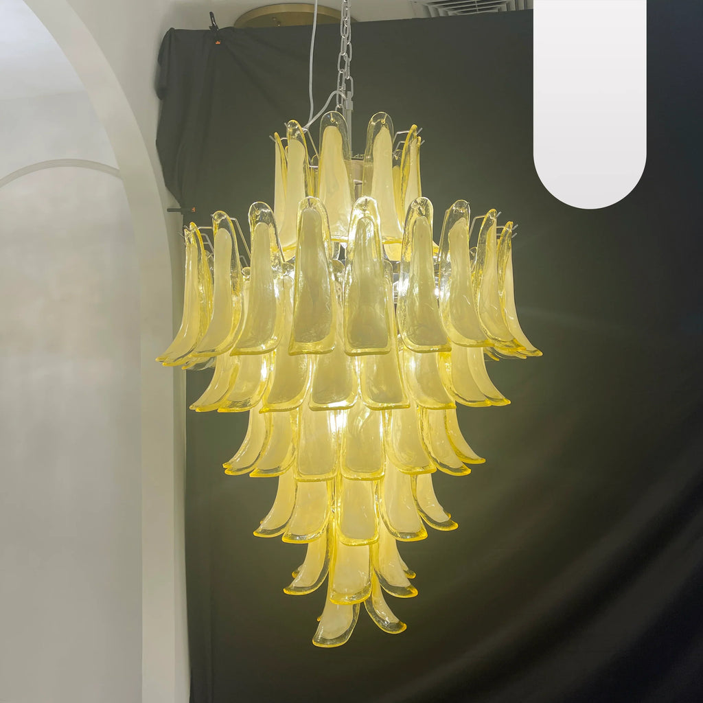 Stunning Murano Caramel Glass Petals Chandelier product image