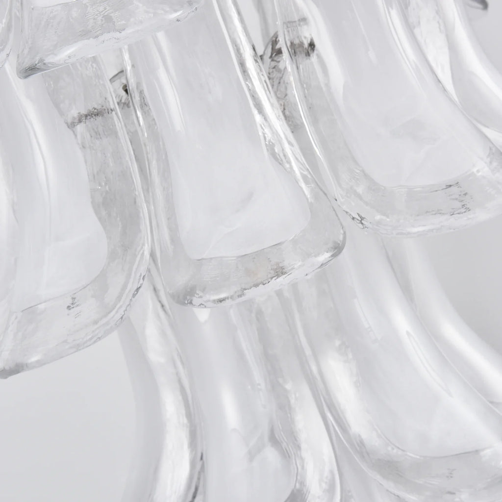 Stunning Murano White Glass Petals Chandelier product image