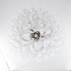 Stunning Murano White Glass Petals Chandelier product image