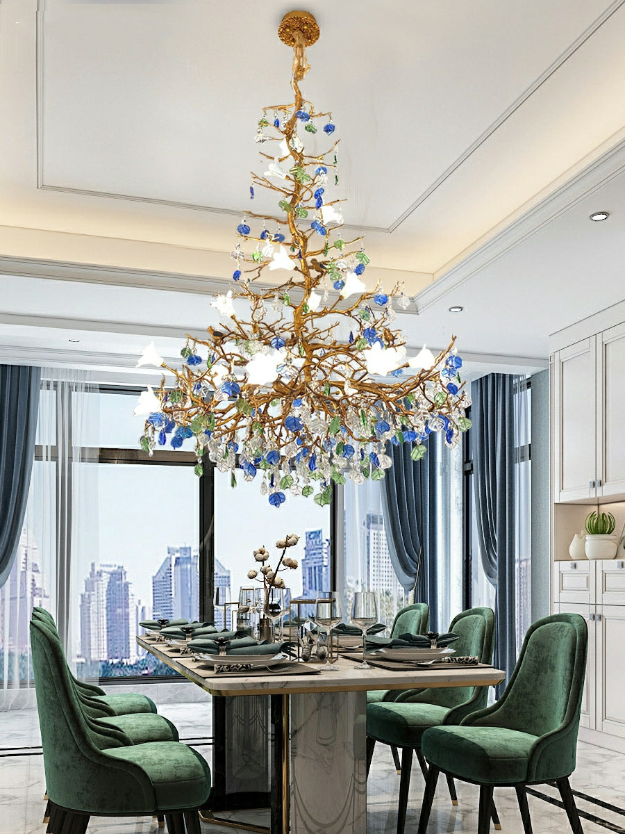 Mila Flower Crystal Branch Chandelier product image