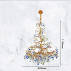 Mila Colored Flower Crystal Chandelier Brass Branch Chandelier by Bling Lighting Studio