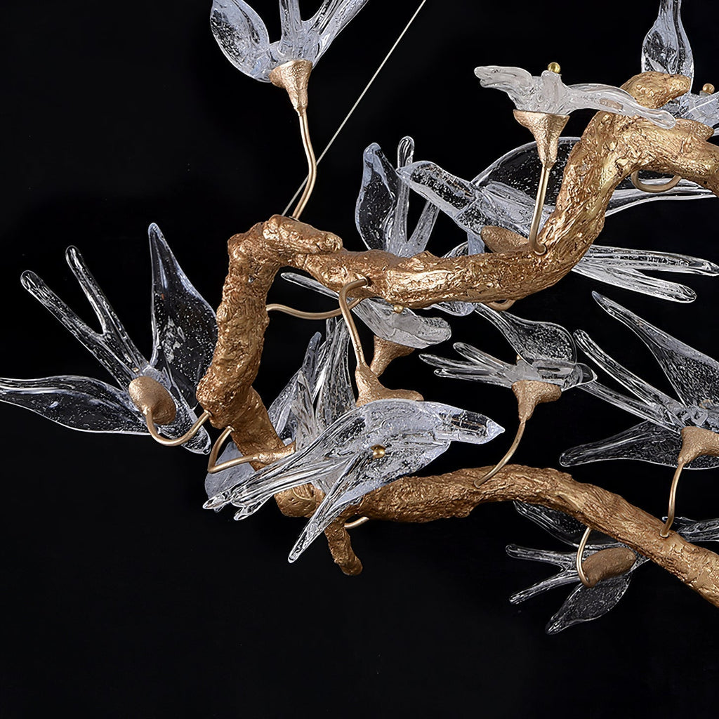 Glass Swallow Branch Chandelier product image