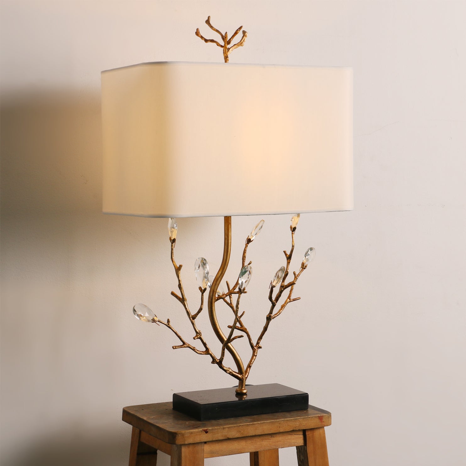 Sylvia Brass Branch Table Lamp by Bling Lighting Studio