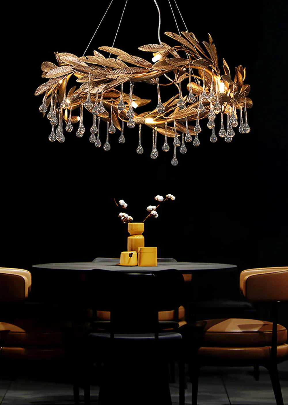 Teardrop Crystal Blade Branch Chandelier product image