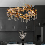 Teardrop Crystal Blade Branch Chandelier by Bling Lighting Studio
