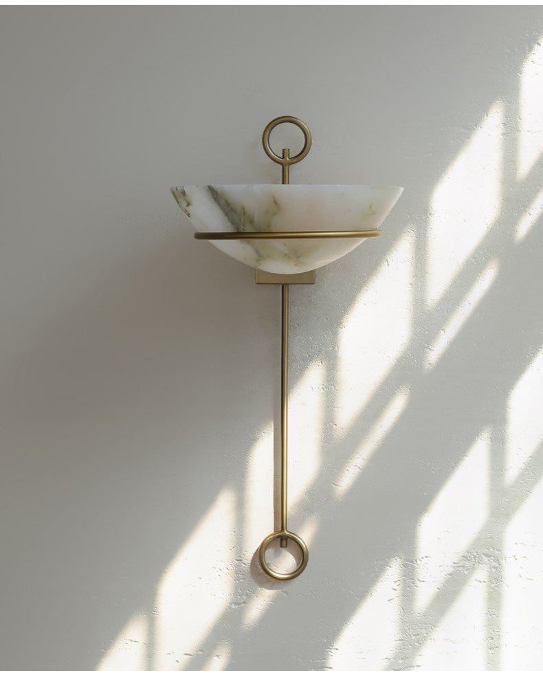 Tether Alabaster Wall Light by Bling Lighting Studio