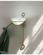 Tether Alabaster Wall Light by Bling Lighting Studio