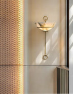 Tether Alabaster Wall Light by Bling Lighting Studio