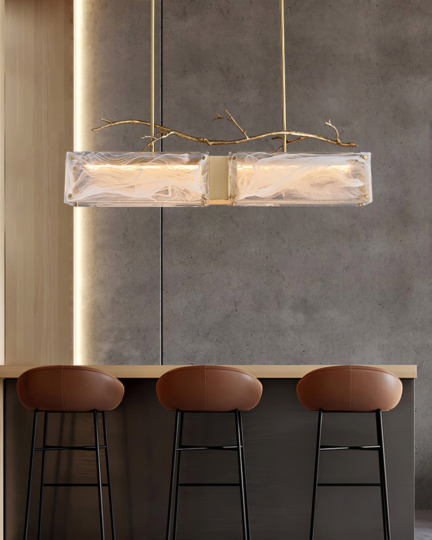 Thalassa Glass Branch Chandelier by Bling Lighting Studio