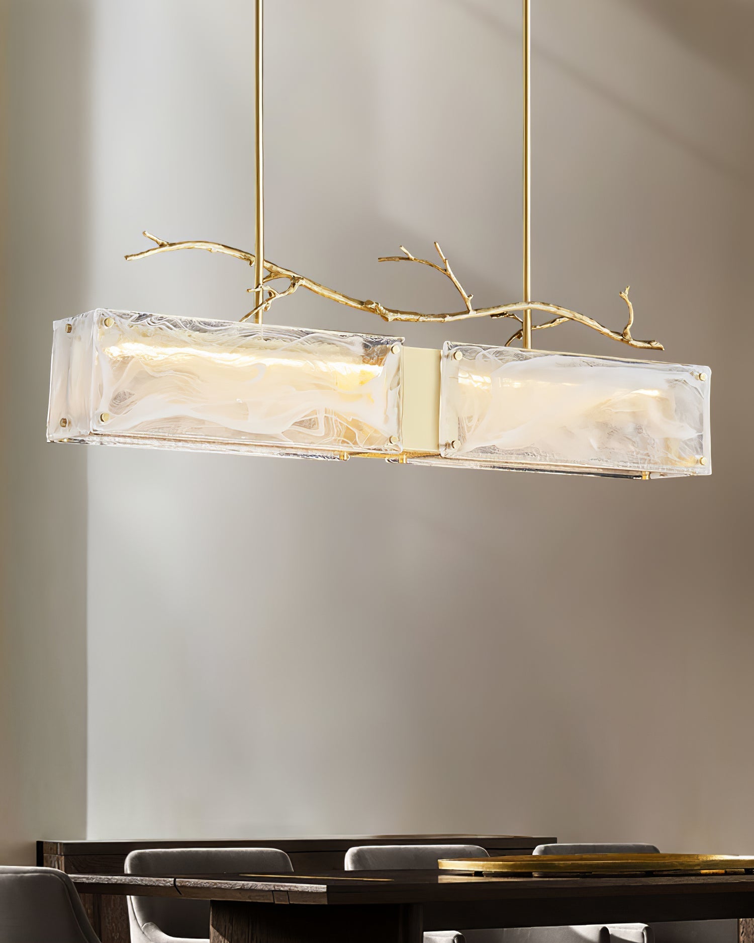 Thalassa Glass Branch Chandelier by Bling Lighting Studio