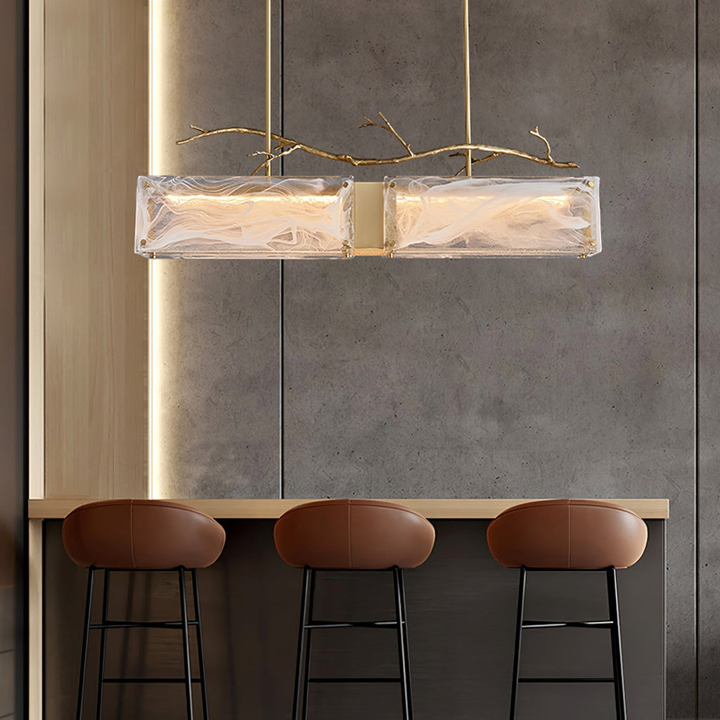 Thalassa Glass Branch Chandelier by Bling Lighting Studio
