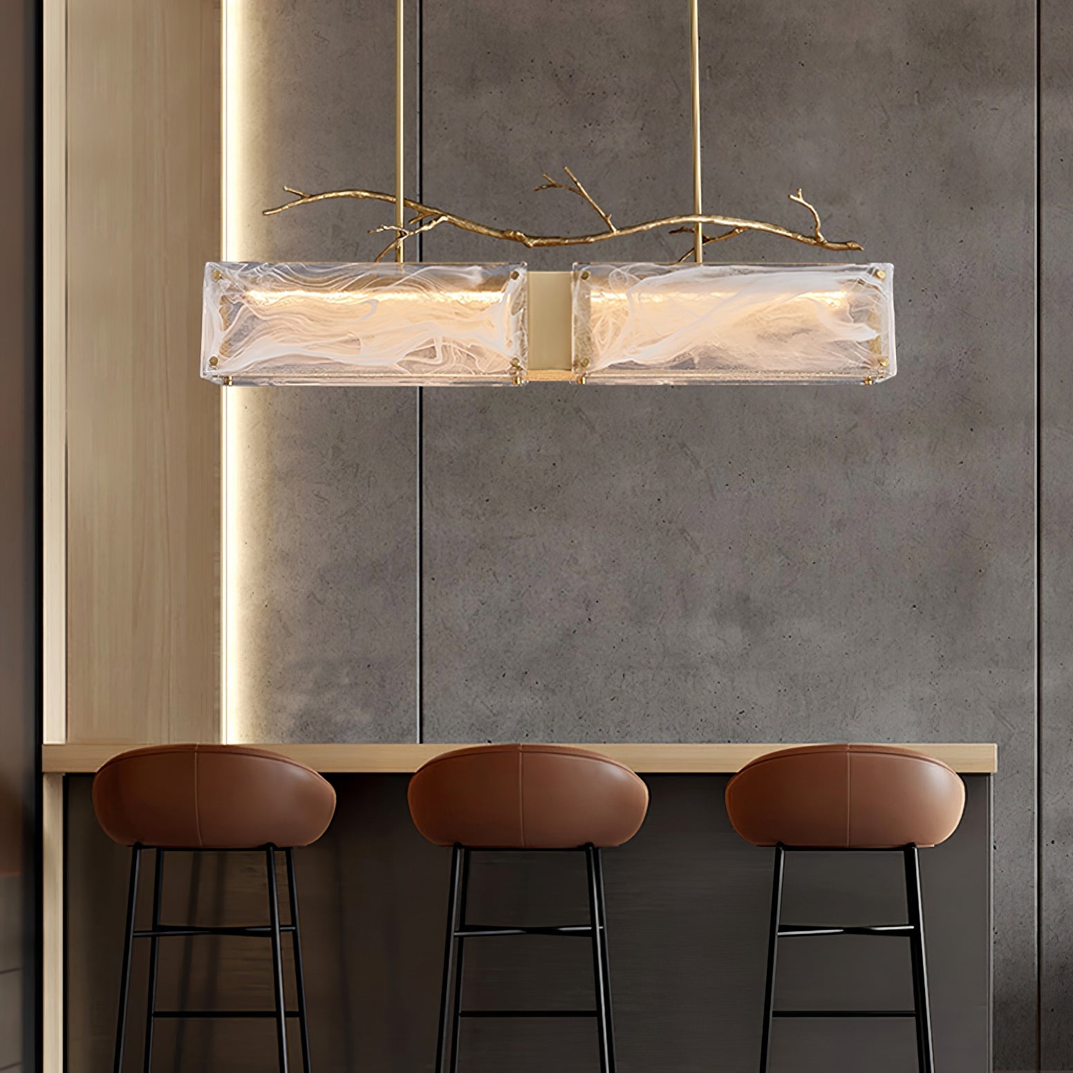 Thalassa Glass Branch Chandelier by Bling Lighting Studio