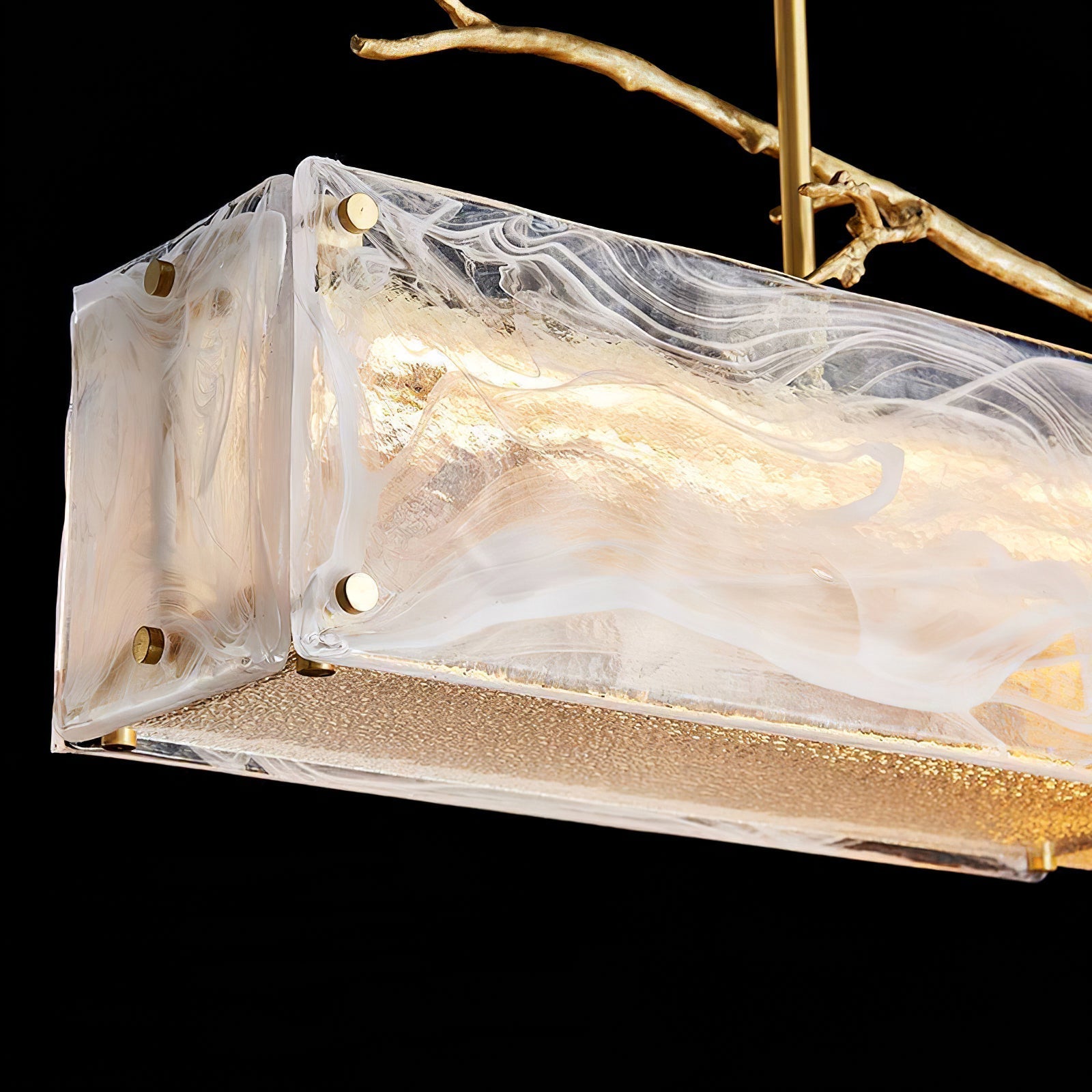 Thalassa Glass Branch Chandelier by Bling Lighting Studio