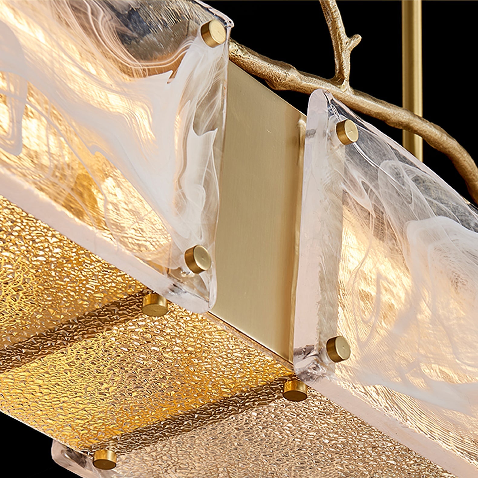 Thalassa Glass Branch Chandelier by Bling Lighting Studio