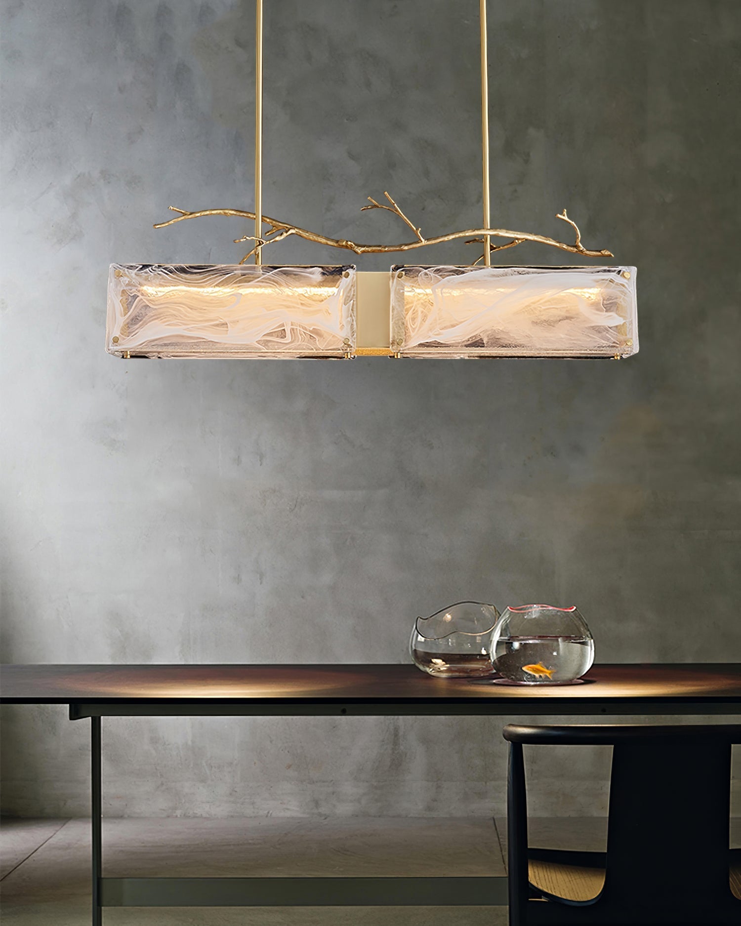 Thalassa Glass Branch Chandelier by Bling Lighting Studio