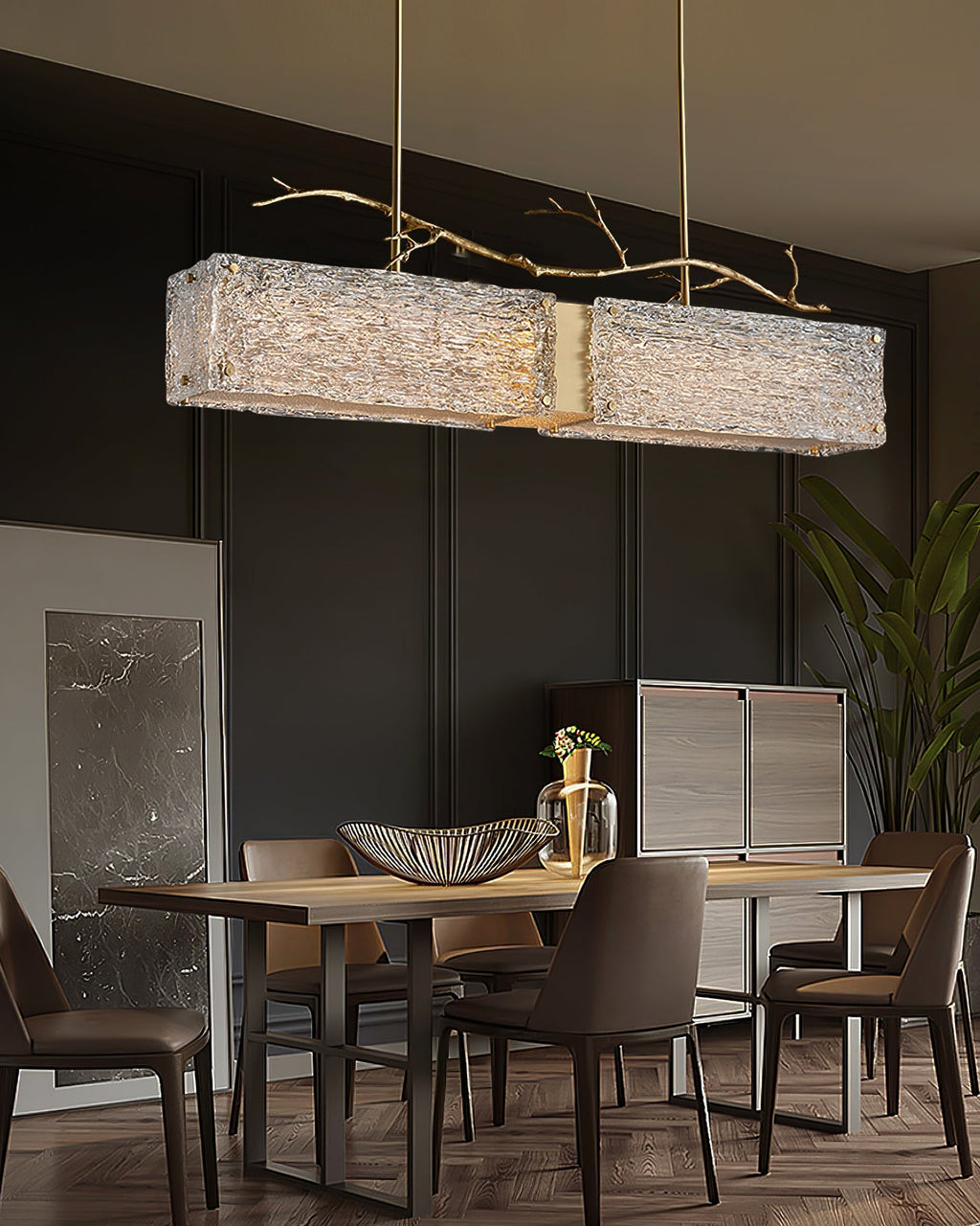 Thalassa Glass Branch Chandelier by Bling Lighting Studio