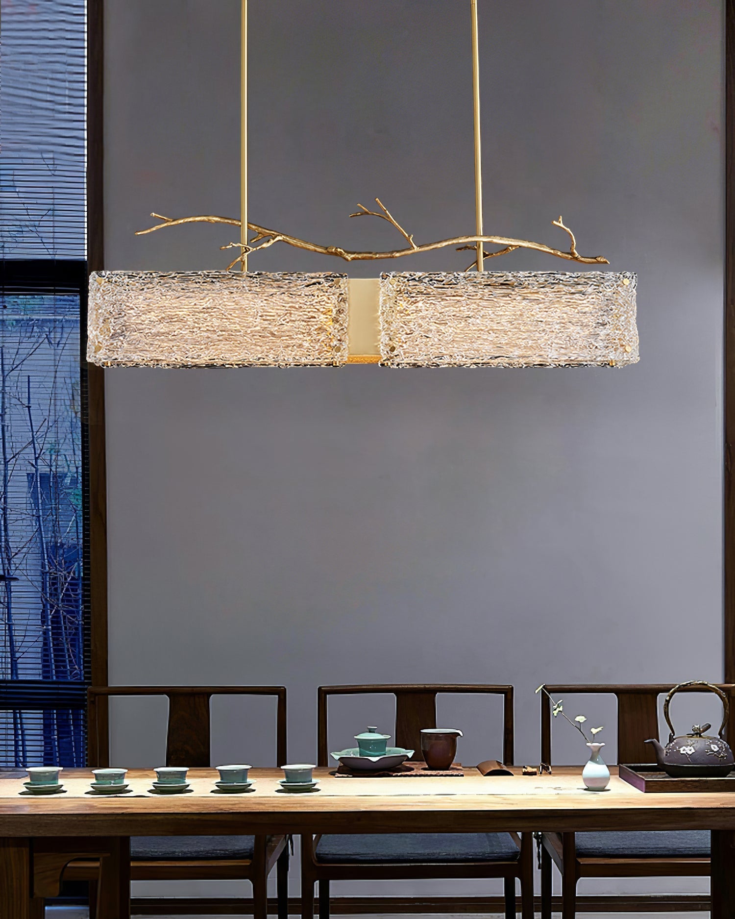 Thalassa Glass Branch Chandelier by Bling Lighting Studio