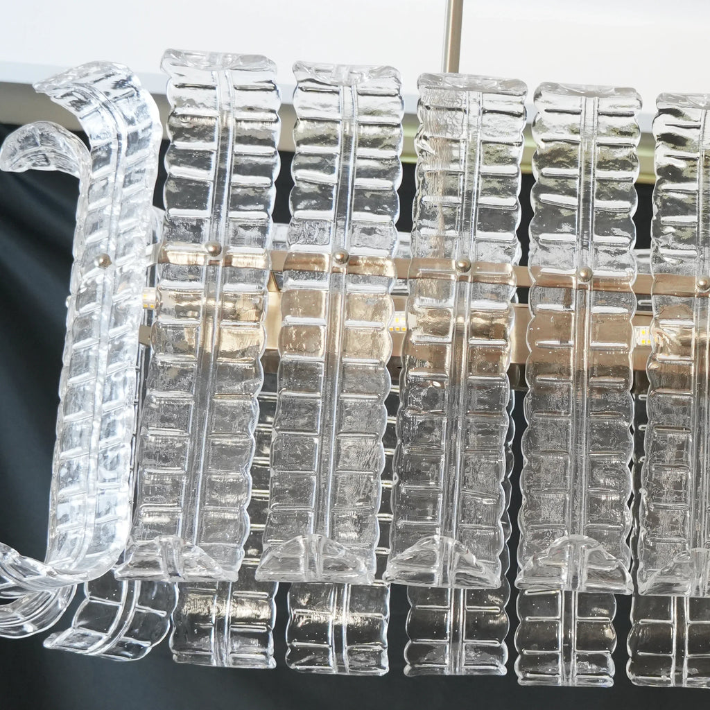 Transparent Murano Leaf Shaped Chandelier product image