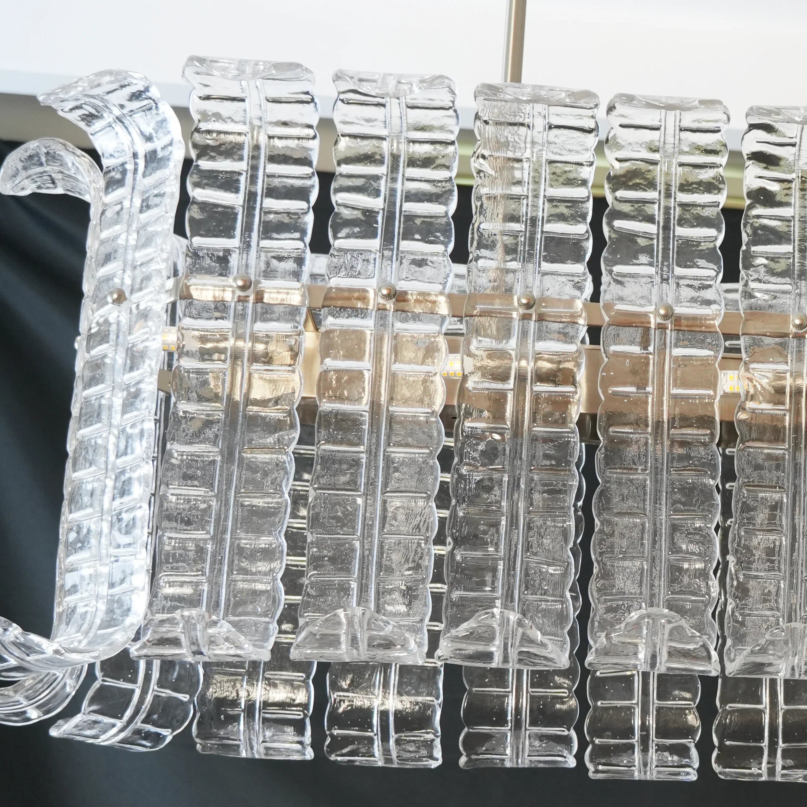 Transparent Murano Leaf Shaped Chandelier product image